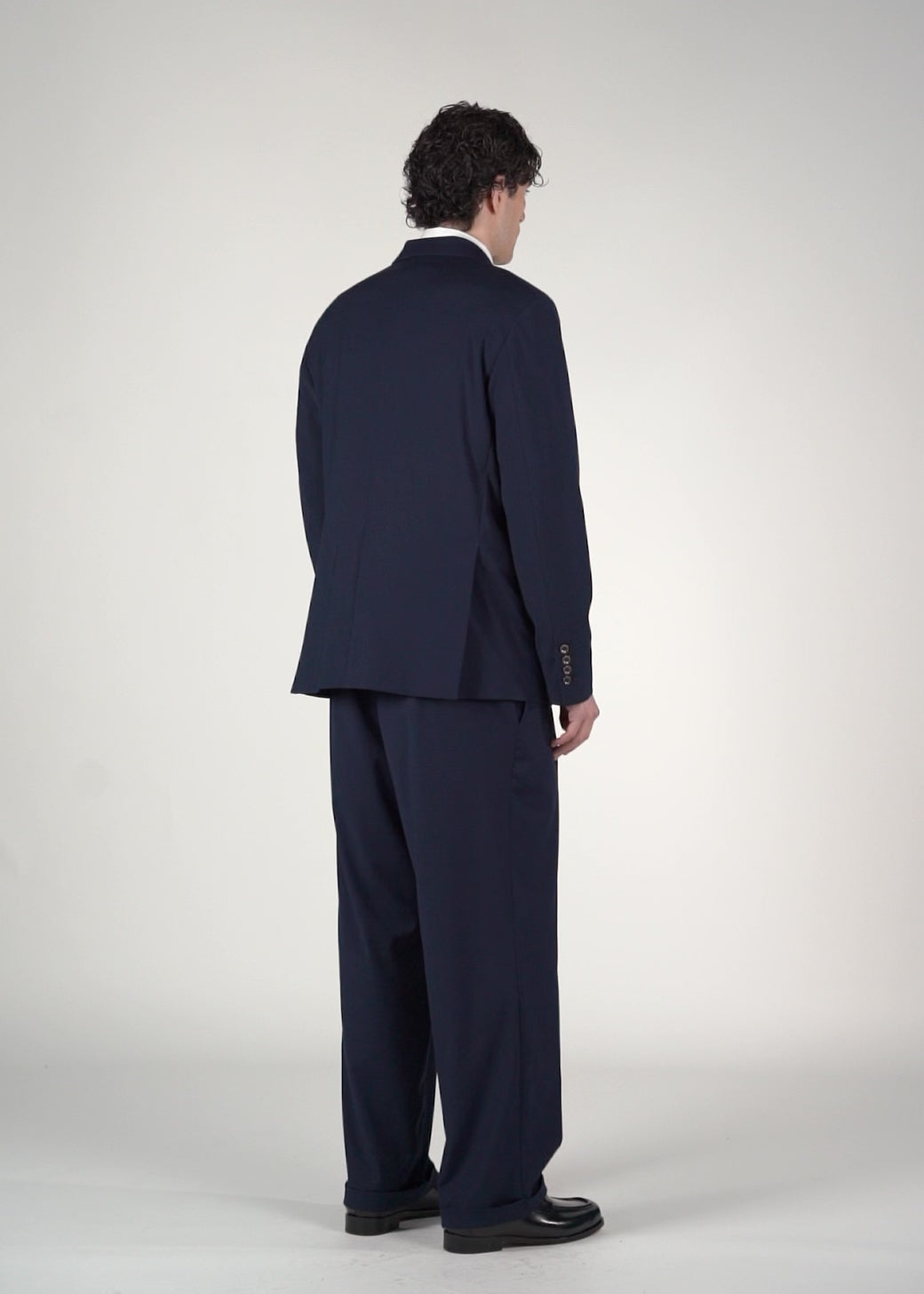 Pantalone loose fit sartoriale blu
