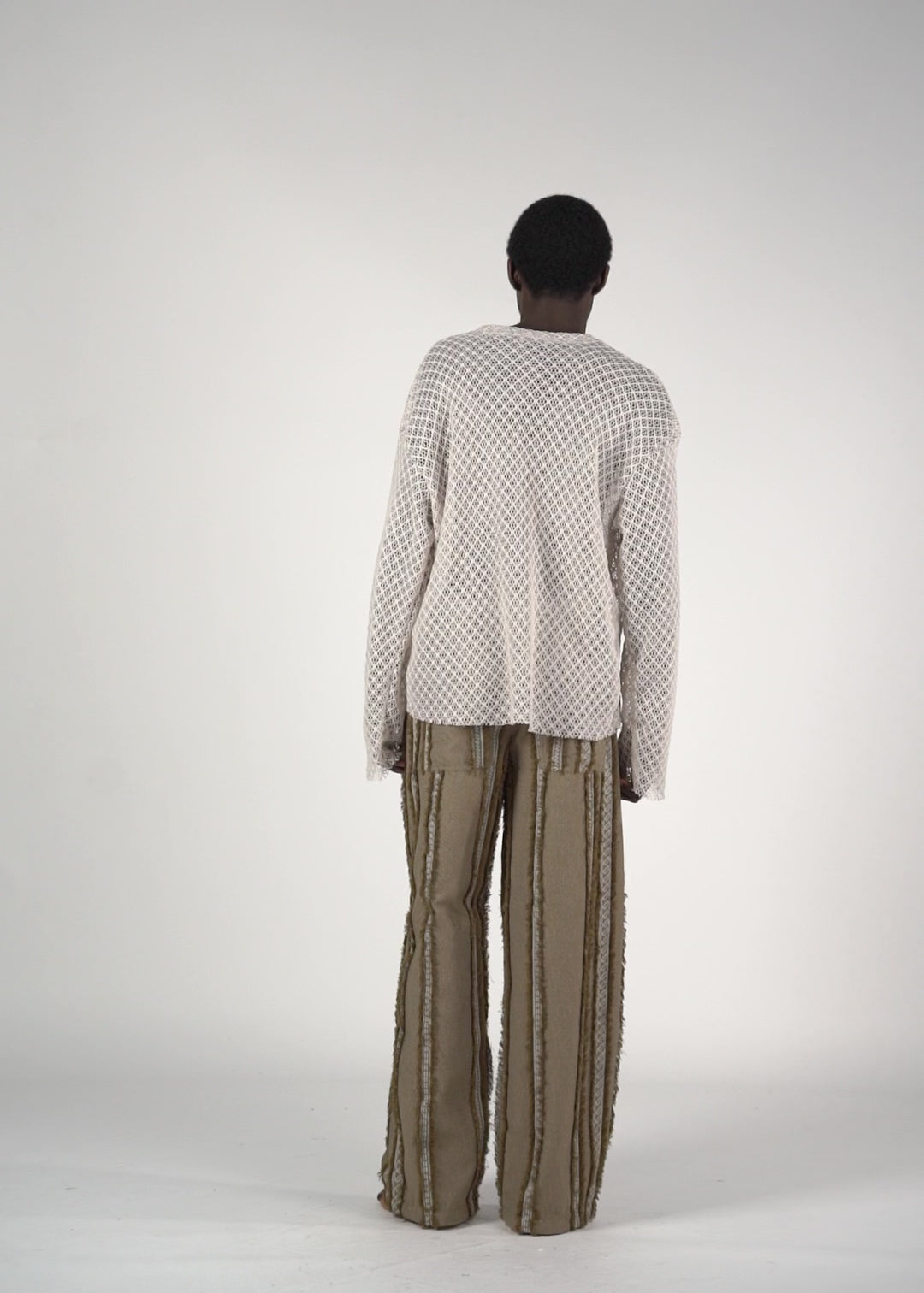 Pantalone frangiato verde