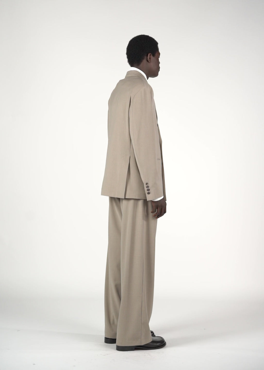 Giacca doppiopetto beige
