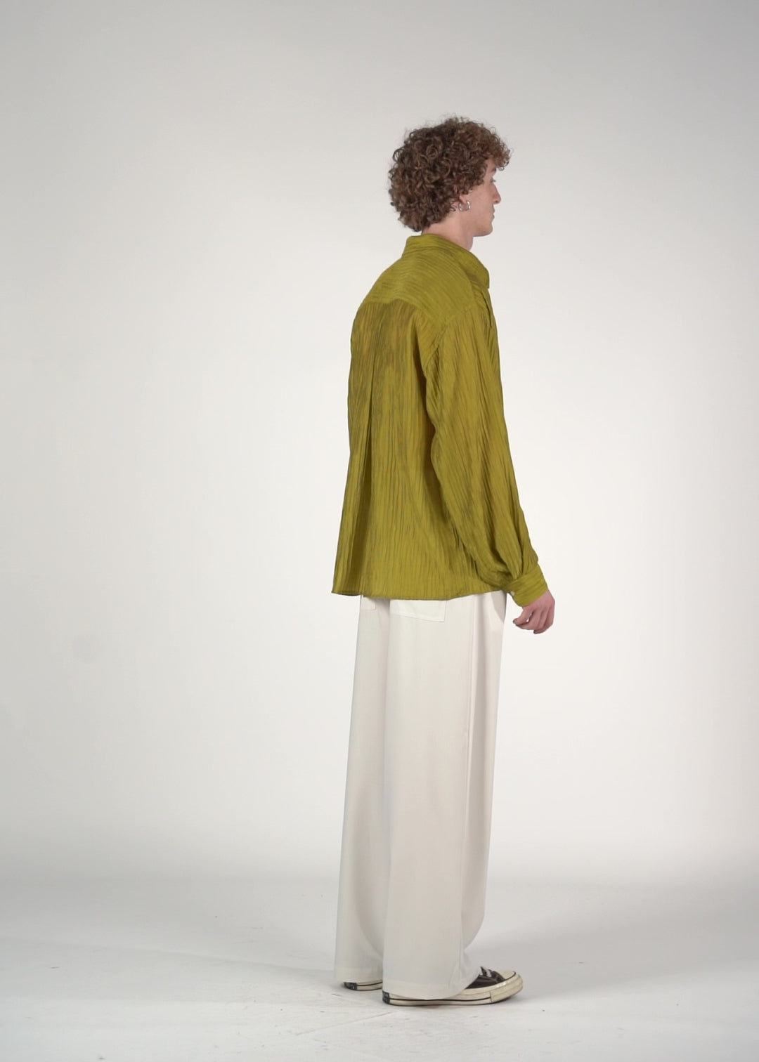 Camicia plissé lime
